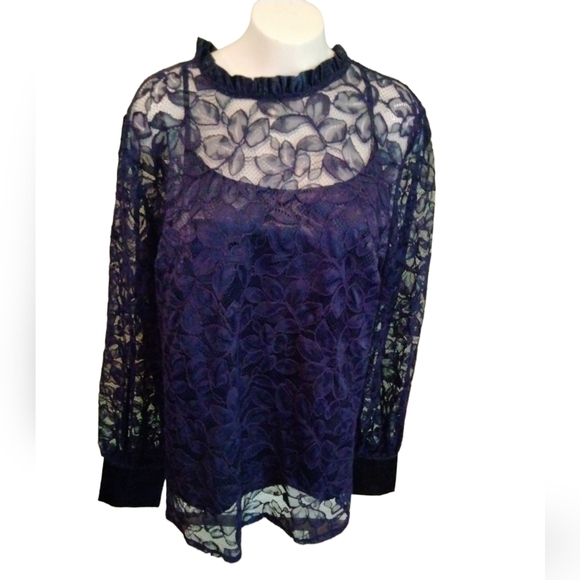 Midnight Velvet Tops - Midnight Velvet ladies royal blue evening wear